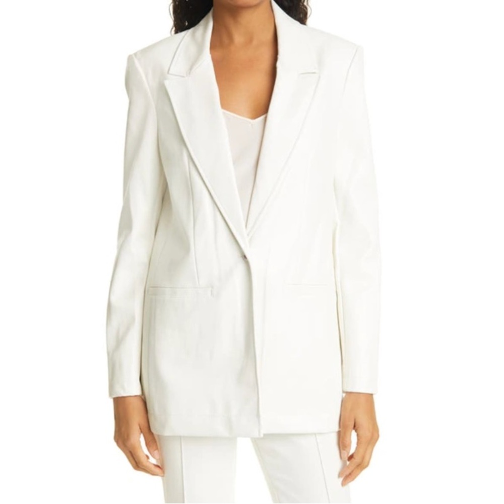 NWT MADDEN BLAZER | IVORY VEGAN LEATHER Size XL